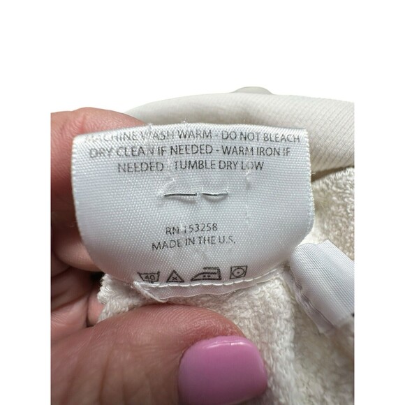 SPRWMN Revolve Sz Small Script Logo Hoodie Sweatshirt Cream Long Sleeve #KL11-5 - Picture 9 of 14
